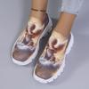 Lucyever Fashion Print Sock Sneakers для женщин Легкие спортивные туфли без застежек Женские дышащие трикотажные балетки Zapatos Mujer 43