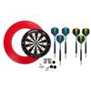 Complete Dart Set - ENGELHART - PRO 501 Sisal Dartboard - 6 Nickel Darts 22 Gr - Protective Ring