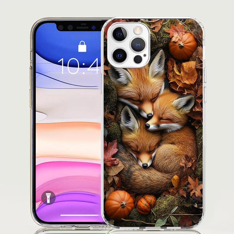 Чехол для телефона с рисунком лисы для iPhone 17 Air 16 15 Plus 11 14 Pro Max 13 Mini 12 7 8 + SE Художественный узор Индивидуальная обложка 17 Air 16 15 P