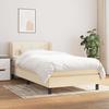 3126226 vidaXL Divan Bed with Mattress Cream 100x200 Cm Fabric