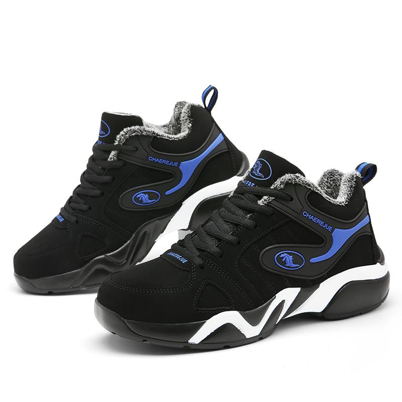 МодаМода теплые мужские туфли на шнуровке оксфорды зимние снежные ботинки кожаные меховые туфли мужские плоские ботильоны плюшевые ботинки средней высоты водонепроницаемая обувь