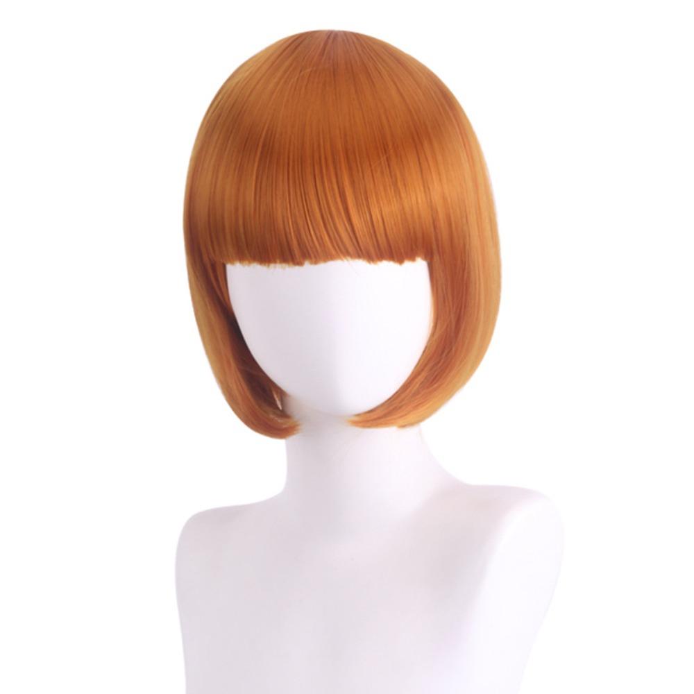 Heat Resistance Halloween Colored Wig Anime Cosplay Party Wig Short Straight Bob Hair Men Women