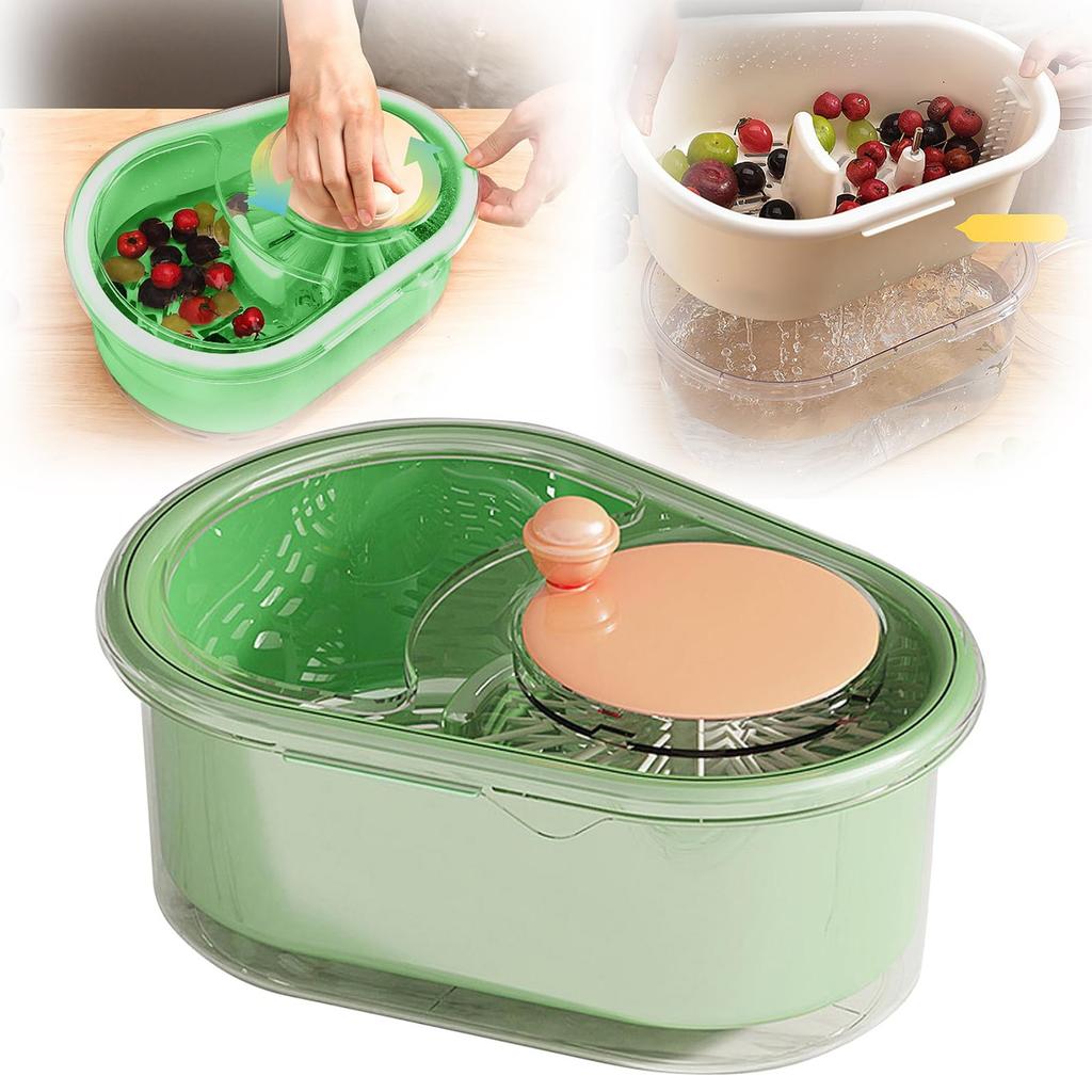 Fruit Cleaner , Portable Fruit With Lid, Fruit Washer , Fruit And Vegetable Cleaner With Colander And Bowl