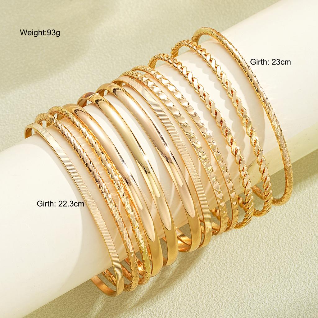 17KM 12 шт. стильный богемный браслет набор панк винтажный золотой цвет преувеличенный банкетный браслет для женщин простые праздничные ювелирные изделия подарки
