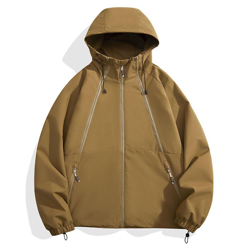 Мужское весеннее и осеннее новое горное уличное дизайнерское платье для пары с капюшоном, ветрозащитная водонепроницаемая свободная куртка для кемпинга и улицы