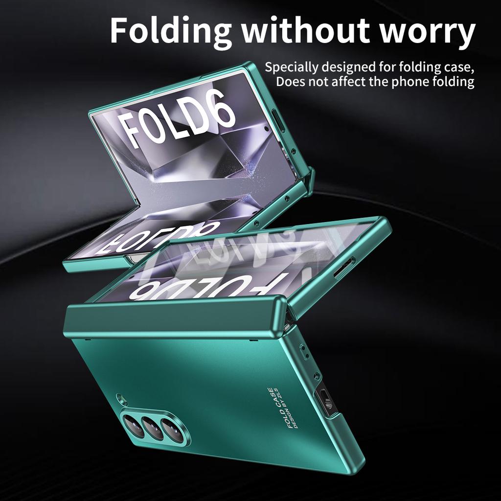 Для Samsung Galaxy Z Fold6 5G Чехол для телефона Жесткий ПК Противоударный чехол с пленкой для переднего экрана