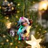 Christmas Cow Pendant Durable Acrylic Adorable Cow Ornament for Christmas Tree Decoration Party Favor