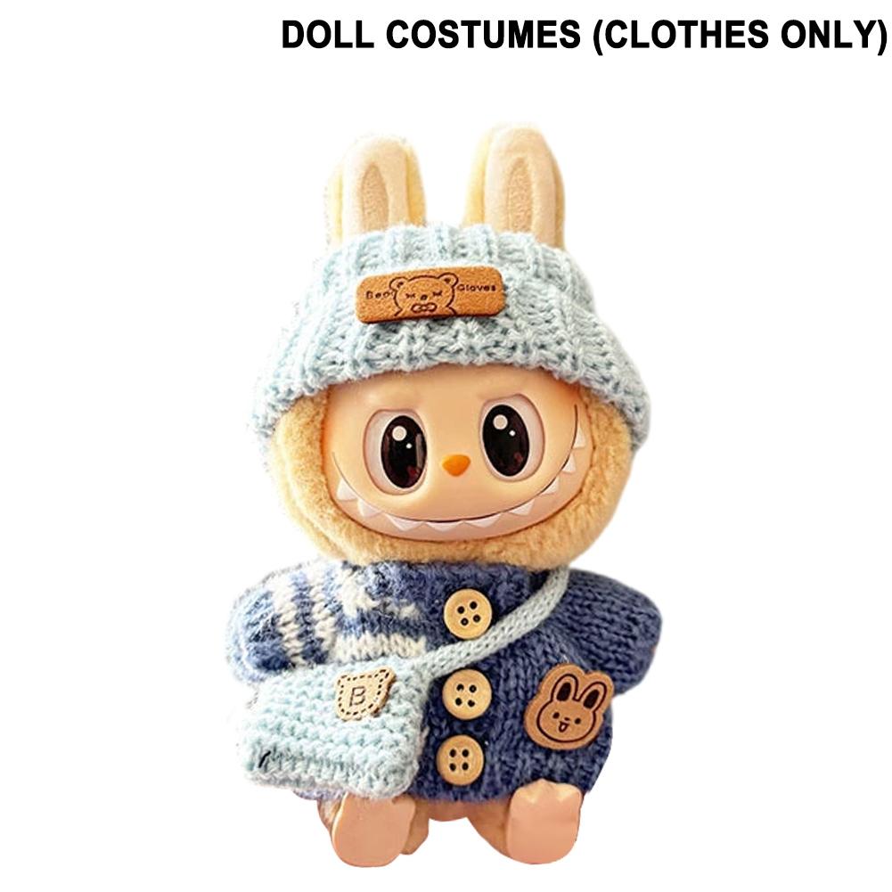 Labubu Plush Doll Одежда Kawaii Doll Одежда для кукол Маленькая мультяшная милая одежда Куклы Аксессуары Рождественский подарок