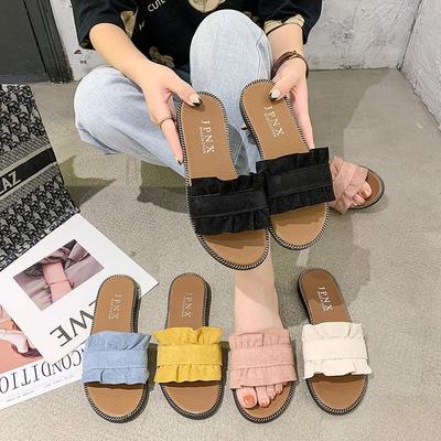 Новые модные женские тапочки, весенние и летние кружевные тапочки на плоской подошве, повседневные сандалии, студенческие пляжные туфли на плоской подошве