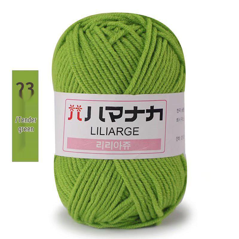 4-Ply Milk Cotton Yarn for Scarf, Doll, Bag, Medium-Thick Baby Crochet & Knitting DIY Material