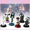 The Before Nightmare Christmas Figurines Set Abs Plastic Toy Collectibles 6pcs