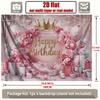 Birthday Party Backdrop Polyester Banner Photo Booth Decoration 77