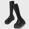High Boots Versatile Knight Boots 2025 New Autumn and Winter Thick-soled Elastic Boots Thin Boots But Knee Boots