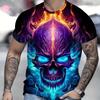 Горячая распродажа Креативные и смешные мужские футболки с 3D-печатью Модные и стильные футболки с черепом Детские футболки Женские футболки