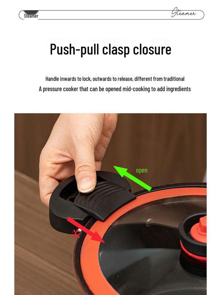 3,5 л Утолщенная пароварка микродавления и кастрюля для каши для газовых и индукционных плит