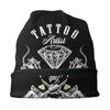 Уличная одежда художника-татуировщика, шапочки Skullies, женские зимние теплые шапки унисекс с напуском, вязаная шапка для лыж