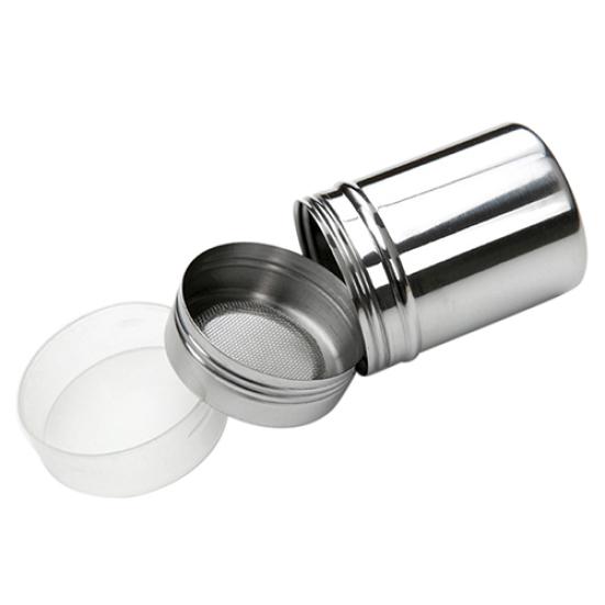 Stainless Steel Chocolate Shaker Flour Powder Icing Sugar Coffee Sifter + Lid