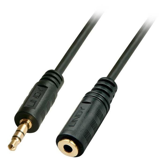 Rallonge audio - Lindy - 10 m - Jack 3,5 mm - PVC - Prises plaquées or