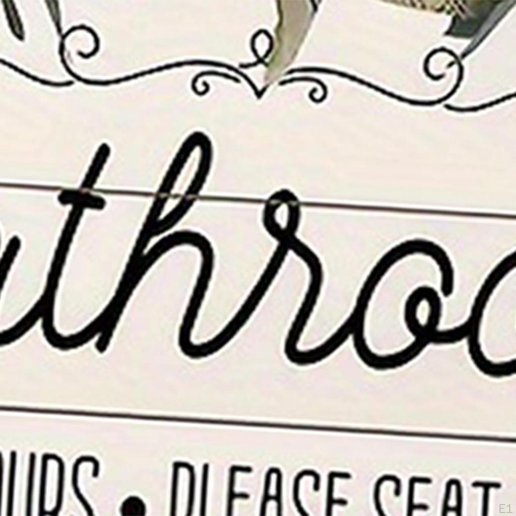 Welcome Door Hanging Sign Wall Decoration Bathroom Farmhouse Rustic Reusable Wood