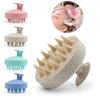 Silicone Shampoo Brush Head Scalp Massage Comb Hair Washing Comb Body Massage Brush Bath Shower Brush Salon Hairdressing Tool