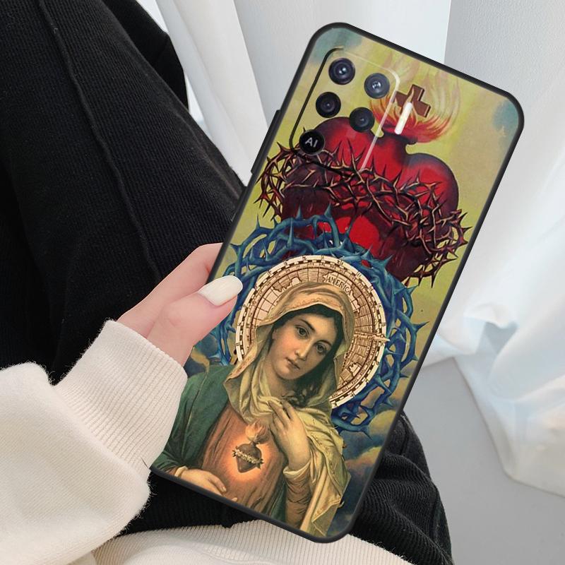 Virgen De Guadalupe Virgin Mary Case For OPPO A54 A74 A94 A83 A91 A93 A5 A9 A31 A53 2020 A15 A52 A72 Find X5 X3 Pro Cover