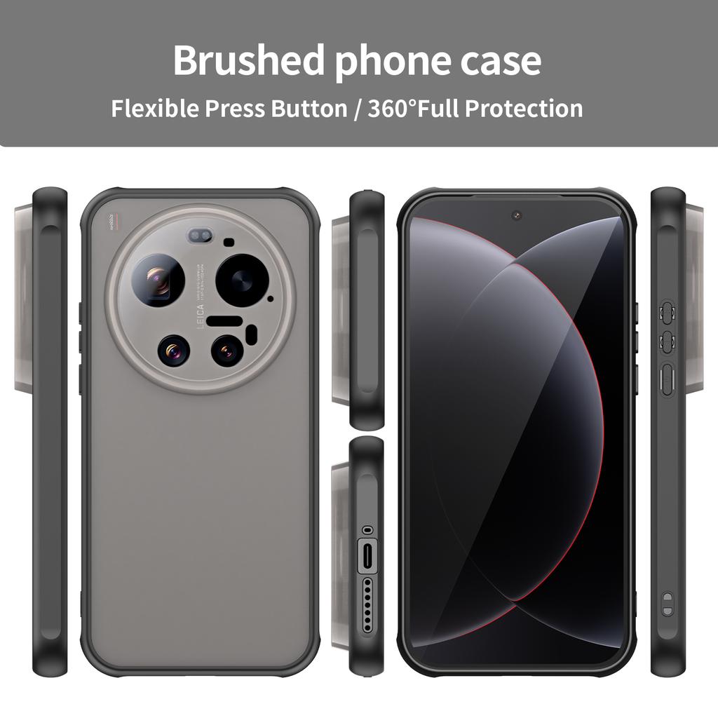 For Xiaomi 17 Ultra 5G Case Drop Proof Airbags Frosted Translucent PC + TPU Phone Back Cover