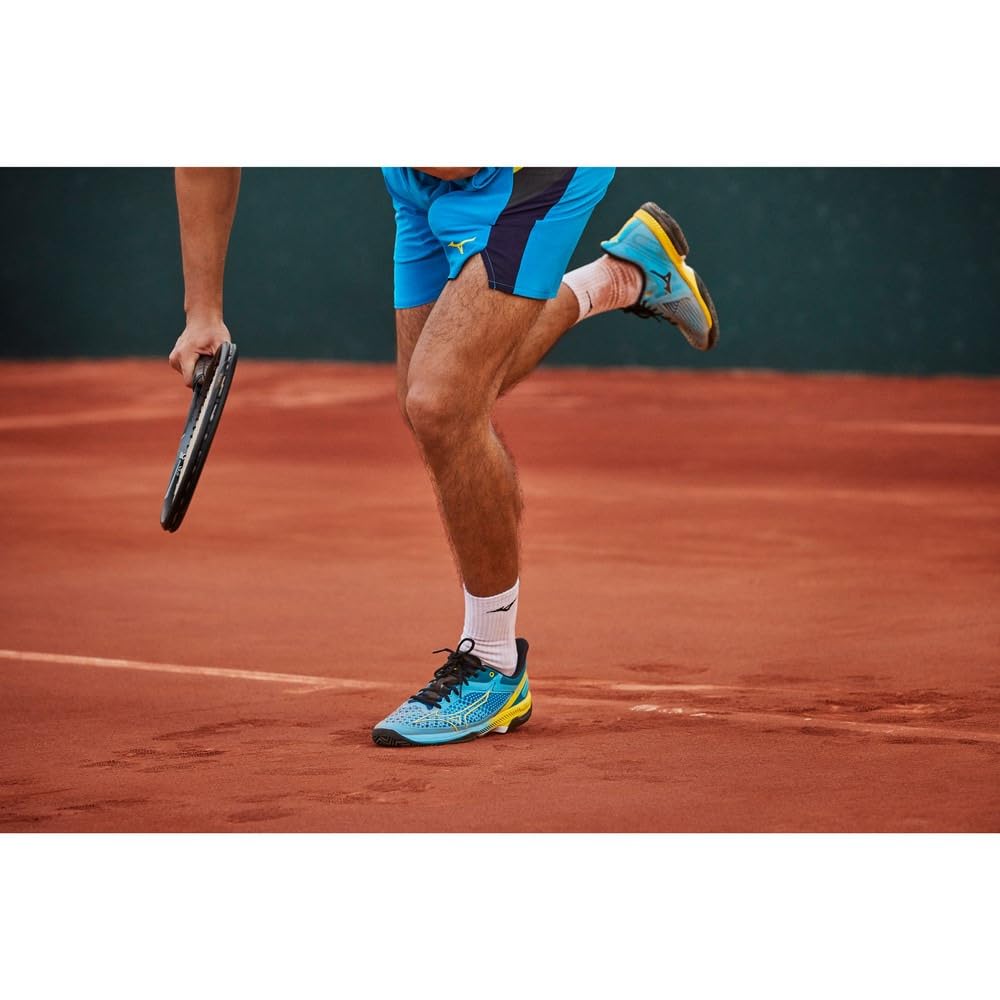 Tennis Shoes Wave Exceed TOUR 5 AC All Court Club Activities Lightweight Game Court Soft Light Cm 2E [Mizuno] Blue/Yellow/Black 23.0