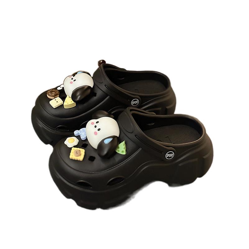 Женские клоги на толстой подошве, увеличивающие рост: Стильные Нескользящие, Дышащие, с Закрытым Носком для Ношения на Улице, в Офисе, Операционной или Летом.