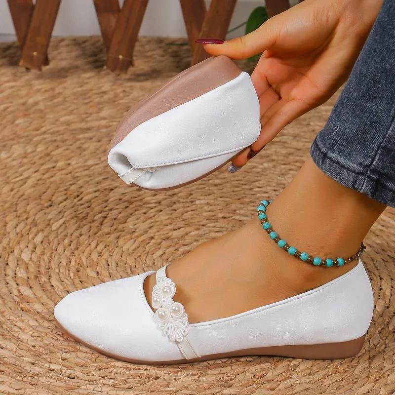 2024 New Fashion Solid Color Pointed Toe Flat Women's Shoes Shallow Mouth Slip-on Versatile and Comfortable Women's Shoes