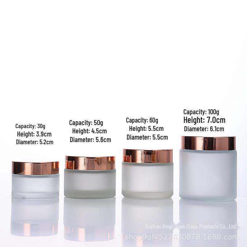 Прозрачный матовый стеклянный флакон для крема для лица, крема для глаз и тонального крема