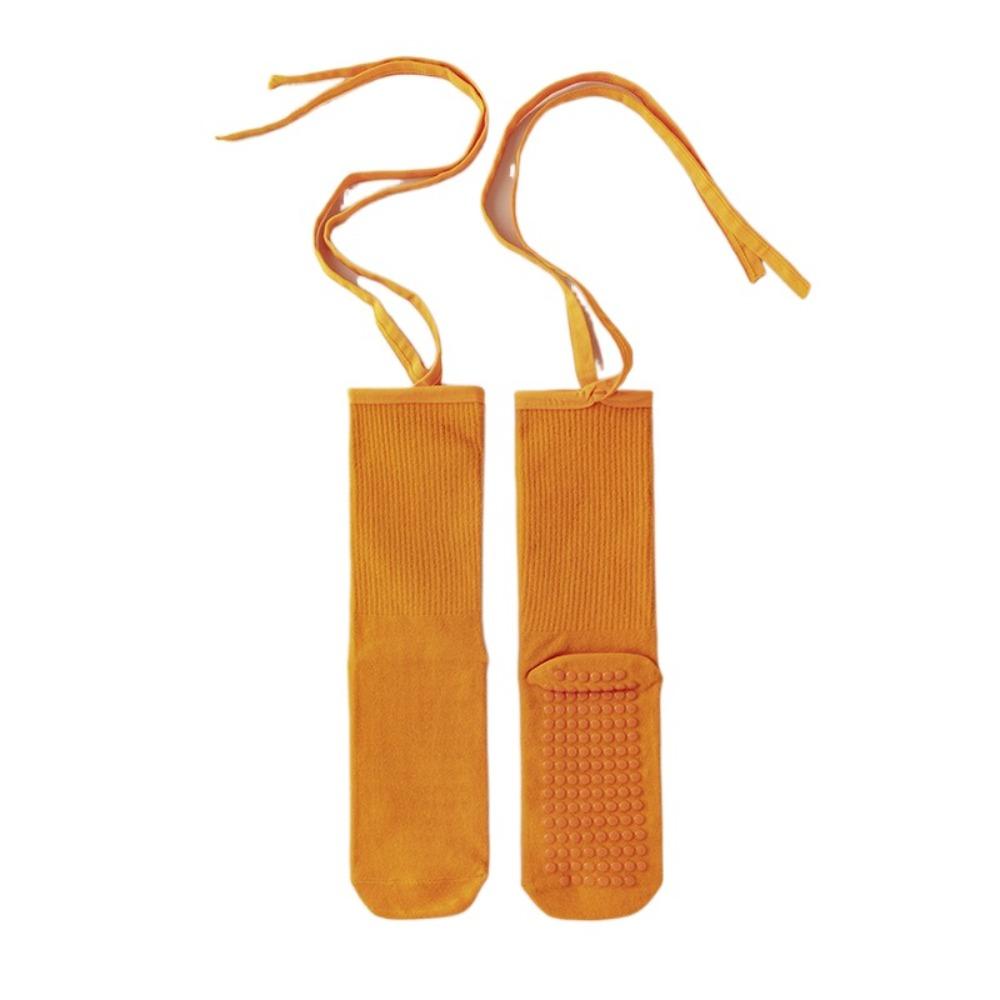 Lace-up Yoga Socks Candy Color Mid-calf Socks New Dance Socks Women