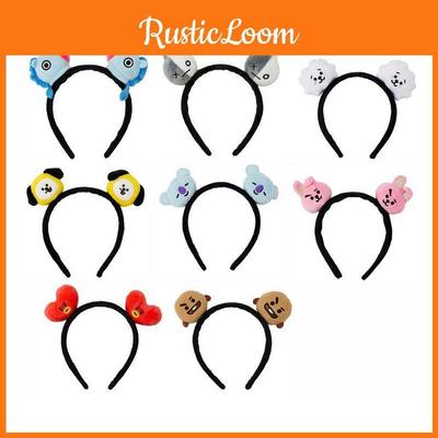 Bt21 Line Friends 3d Плюшевый Ободок для Волос для Женщин Мягкий и Удобный Ушки Чимми Ободок для Волос