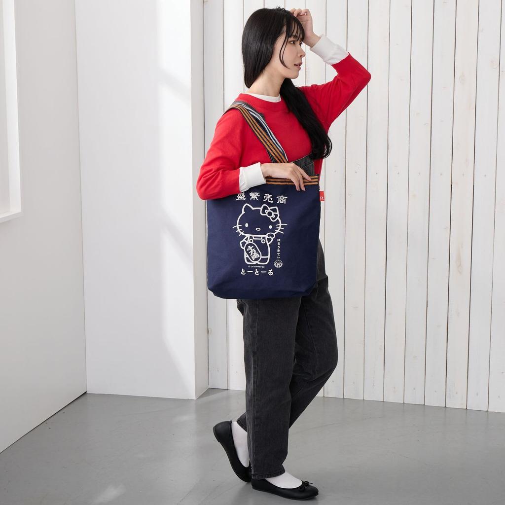 Сумка-тоут для Sanrio A4 8495 Бизнес [ROOTOTE] [Rootote] женщины, персонажи, вертикальная, размер, IP.Tall.Apron.Hello Kitty-A (01 Процветание)
