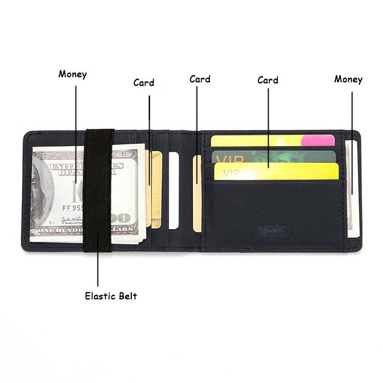 Men Short Wallet Pu Leather Credit Card Holder Wallet Card Holder Slim Wallet Men Secure Pu Leather Bag Wallets