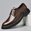 Men's Cold Sticky High-end Rubber Sole Leather Shoes Men's Business Dress Casual Leather Shoes British Groom Wedding