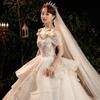 Свадебное платье, новая невеста, французский двор, тяжелая промышленность, звездное небо, большой размер, Mori Dream Super Fairy