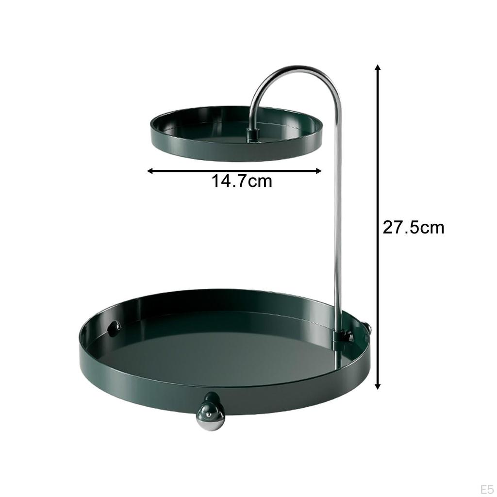 Двухуровневая полка для хранения, вращающийся лоток для парфюмерной помады, кухонный органайзер для душа,