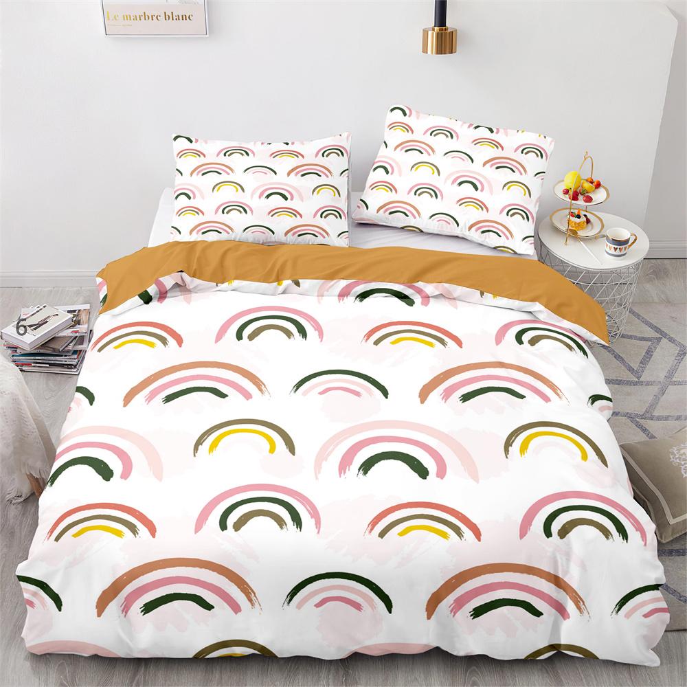 Радужные Птицы Звезда Набор Пододеяльников Двуспальный Полный Размер Милый Полиэстеровый Чехол для Одеяла для Детей Мальчиков Девочек Комплект Постельного Белья Чехол для Одеяла