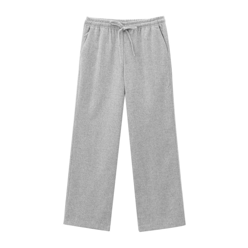 ZA Women's Spring 2025 Wool Blend Hooded Jacket & Straight Leg Pants Set