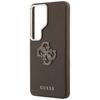 Guess Grained Big 4G Metal Logo Case for Samsung Galaxy S26 Ultra Brown