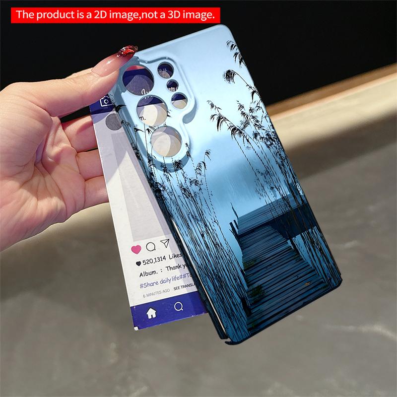 2DFlat Samsung phone case Foggy Dock Amid Reeds Phone Case Applicable to Galaxy S22 S23 S24 S25ULTRA S26 A12 A13 A14 A15 A16