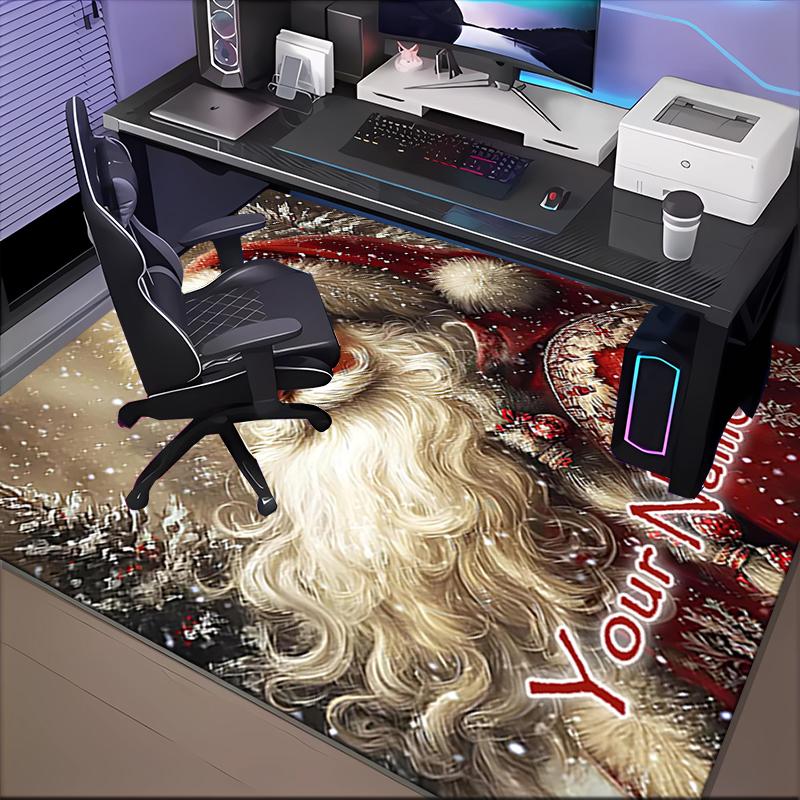 1PC Custom Name Christmas Spirit In Winter Theme Floor Mat Ideal for Living Room, Game Rooms, Office, Bedroom,Floor Mat Playful Design104