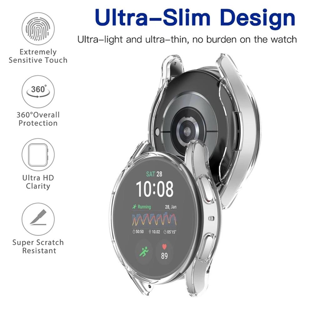Чехол с покрытием TPU для Samsung Galaxy Watch 7 40 мм 44 мм Защитные аксессуары для экрана Универсальный чехол для часов Galaxy Watch FE