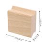 6Pcs Blank Beech Wood Stamps for DIY Engraving Carving Craft Smooth Grip Wooden Seal Blank Stamper Scrapbook Handbook