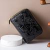 Кошелек-держатель для карт с RFID-защитой, леопардовый принт, компактный складной кошелек на двойной молнии, множество отделений для карт, органайзер для кредитных карт с защитой от кражи для женщин, мужчин