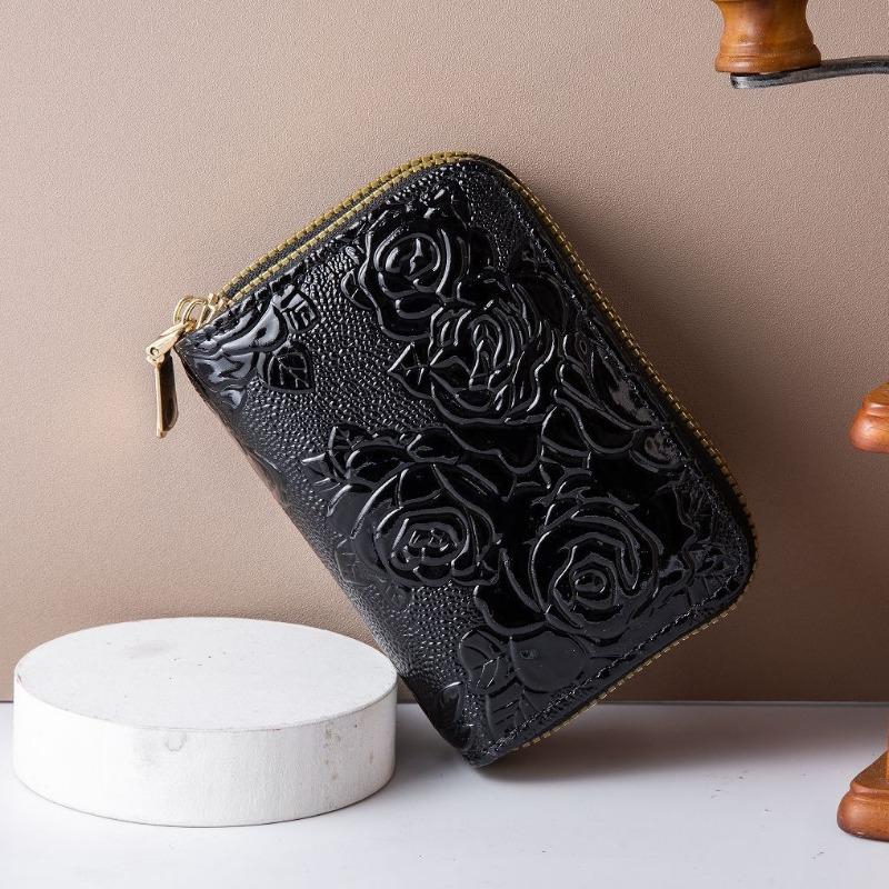 Кошелек-держатель для карт с RFID-защитой, леопардовый принт, компактный складной кошелек на двойной молнии, множество отделений для карт, органайзер для кредитных карт с защитой от кражи для женщин, мужчин