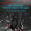 KEYSION Shockproof Armor Case for Xiaomi POCO F5 Slide Camera Lens Protection Ring Stand Phone Back Cover for Redmi Note 12S 4G
