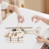 Wooden Science Experiment Model Kit Puzzles Solar Helicopter Early Learning Toy Plane DIY