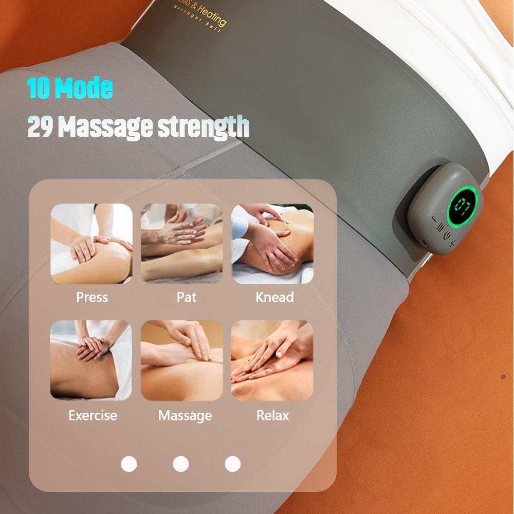 Electric EMS Abdominal Heating Massager Fat Burn Fitness Slimming Belt Waist Belly Weight Loss Training Muscle Stimulator