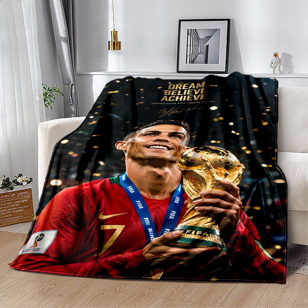 Ronaldo's Legacy Football Blanket Soft & Cozy Great for Bedding Bed Picnics Four Seasons Universal Warmthful Decor